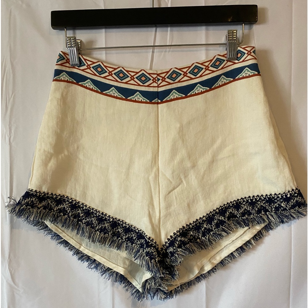 MINKPINK High-waisted White Linen Shorts NEW